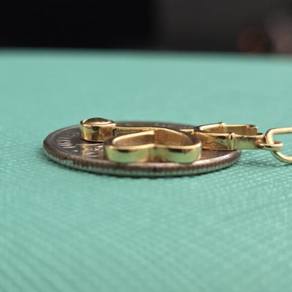 18k gold pendant stethoscope heart design - Picture 15 of 16